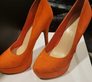Jessica Simpson Orange Suede Pump